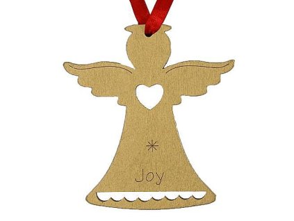 Ozdoba MagicHome XO195B, Anjel JOY, zlatý, balení 5ks