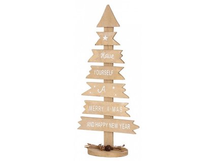 Dekorace Woodeco XS001, Strom s tabulkami, 40x17cm, bal. 2ks