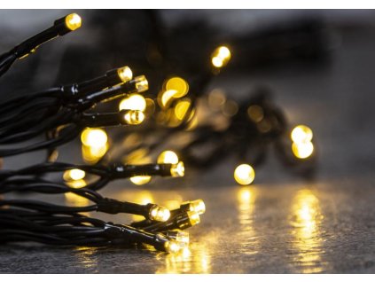 Řetěz MagicHome Ceibo 192xLED teplá bílá, 8 funkcí, časovač, 3xAA, exteriér, 14,3m