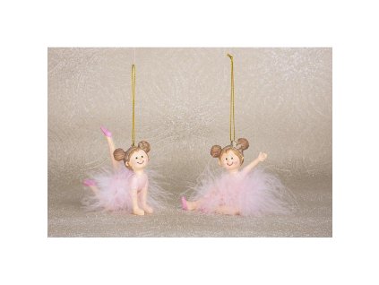 Dekorace MagicHome Baletka, polyresin, závěsná, 9x4x7,5 cm