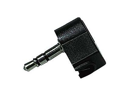 Konektor JACK 3,5 stereo plast úhlový černý