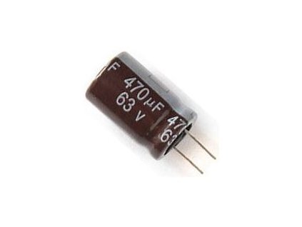 470u/63V 105° 13x21x5mm, elektrolyt.kondenzátor radiální