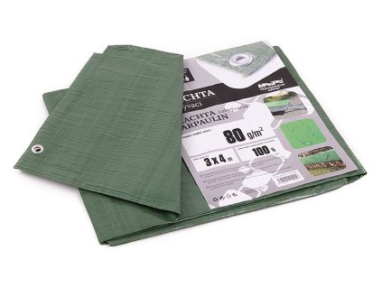 Plachta 80g ZELENÁ 3x4m