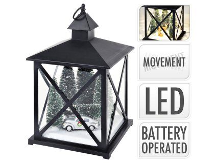 PROGARDEN Lucerna s LED osvětlením a pohybující se vánoční dekorací 38 cm AUTO KO-AX5306570auto