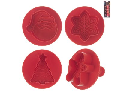 Vykrajovačka s pístem plast/kov VÁNOCE 4ks