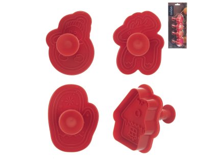 Vykrajovačka s pístem plast/kov VÁNOCE 4ks