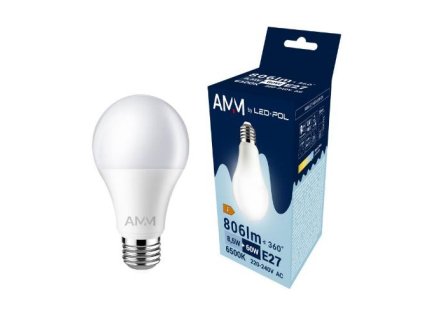Žárovka AMM-E27-A60-8,5W-CW