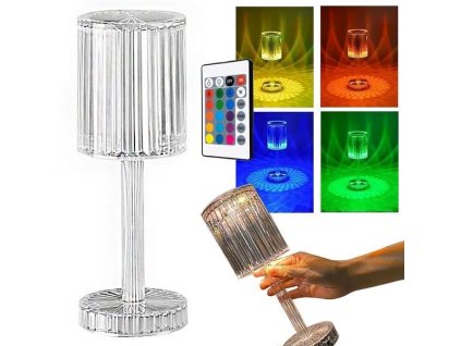 Křišťálová lampa LED RGB USB dálkové ovládání