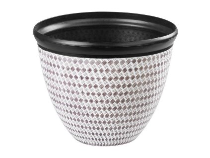 Květináč Marble 37x30cm hnědý