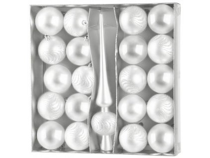 Baňky MagicHome bílé, 6cm, 21ks