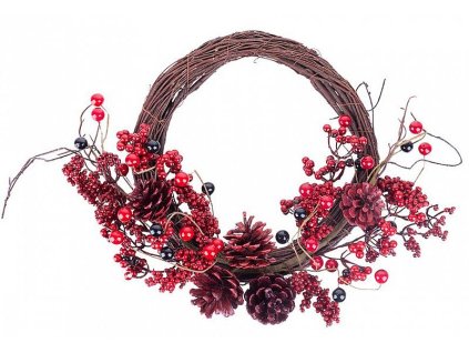 Věnec MagicHome, z proutí, chvojí, 37x32x11cm