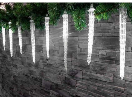 Řetěz MagicHome Icicle, 352 LED studená bílá, 16 rampouchů, vodopádový efekt, 4,5m