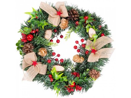 Věnec MagicHome přírodní na zavěšení, 41cm