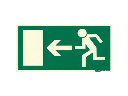 Tabulka - Únikový východ vlevo (FL plast 210x105 mm)
