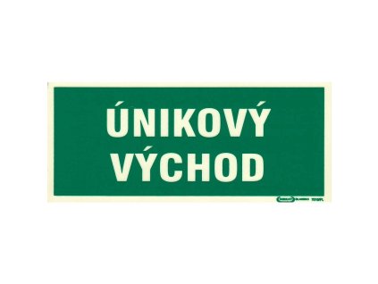 Tabulka - Únikový východ text (FL plast 200x87 mm)