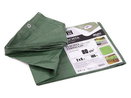 Plachta 80g ZELENÁ, 2x6m