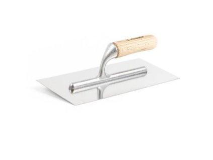 Hladítko nerezové hladké, 270 x 130 mm, dřevěná rukojeť
