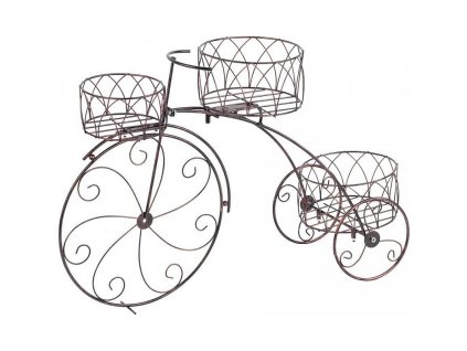 Stojan na tři květináče, kolo, dekorace