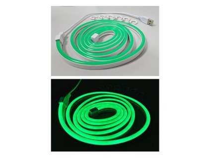 Flexibilní NEONOVÝ LED pásek - zelený, 1,8m, IP65, TRIXLINE