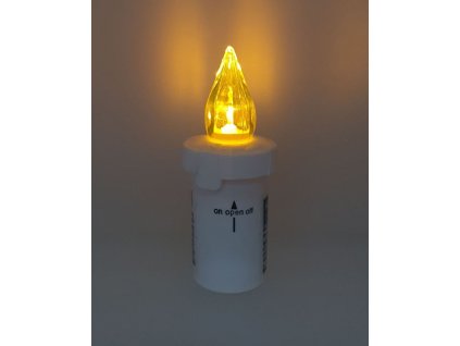LED hřbitovní svíčka na hrob bílá/žlutý blikající plamen HOME DECOR