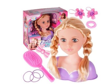 Česací hlava model panenka