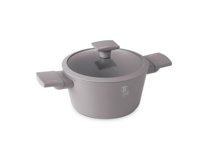 BERLINGERHAUS Kastrol s titanovým povrchem a poklicí 20 cm Taupe Collection BH-8100