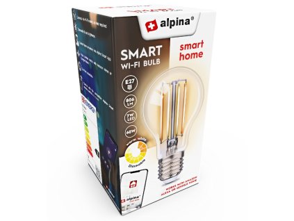 ALPINA-NK Chytrá žárovka LED WIFI bílá stmívatelná E27 806LM ED-225449
