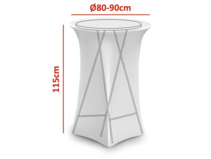 ALPINA-NK Přehoz na barový stůl bílý ED-247488bila