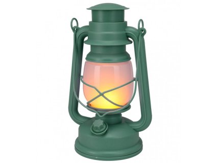 PROGARDEN Lucerna s LED plamenem 24 cm zelená KO-CX2000500zele