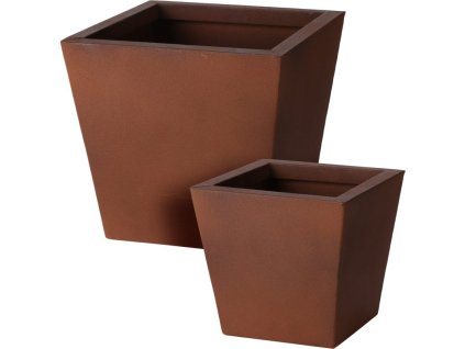 PROGARDEN Květináč kovový čtvercový sada 2 ks KO-FZ1001020