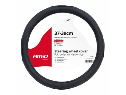 Potah volantu SWC-60-M 37-39cm černý , AMIO