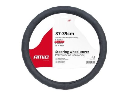 Potah volantu SWC-60-M 37-39cm černý , AMIO 01378