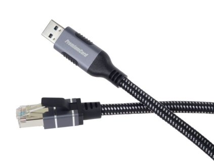 PremiumCord Ethernetový kabel USB3.2 -> LAN RJ45 10/100/1000 MBIT 2m