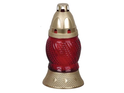 Kahan 16cm,Grave červené sklo, zlatý, 30g, 8h