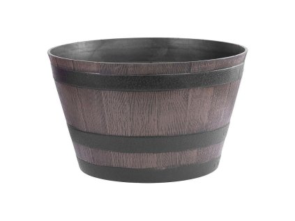 Kvetináč Woodeff Barel hnědý, 52x32cm