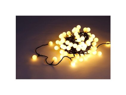 Řetěz MagicHome Vianoce Cherry Balls, 100xLED teplá bílá, IP44, 8 funkcí, 9,90m
