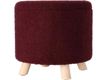 EXCELLENT Taburet s úložným prostorem TEDDY 40 x 37 cm červená burgundy KO-AAK400230
