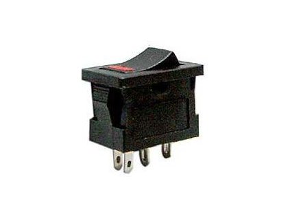 Vypínač kolébkový MRS-101-3, OFF-ON 1pol.250V/3A, prosvětlení LED