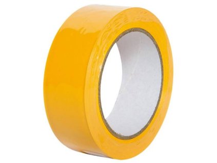 Páska maskovací UV odolná, 38 mm x 33 m, vroubkovaná, žlutá