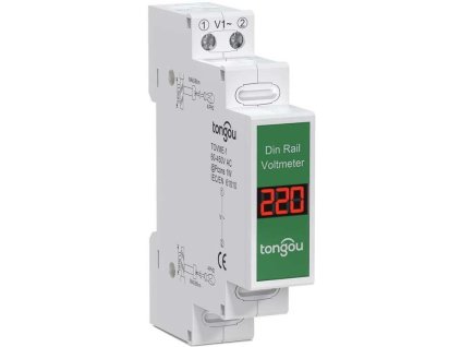 Voltmetr na DIN lištu jednofázový TOVME-1 60-450VAC