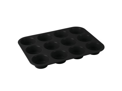 BERLINGERHAUS Forma na muffiny 12 ks Matte Black Collection BH-7950