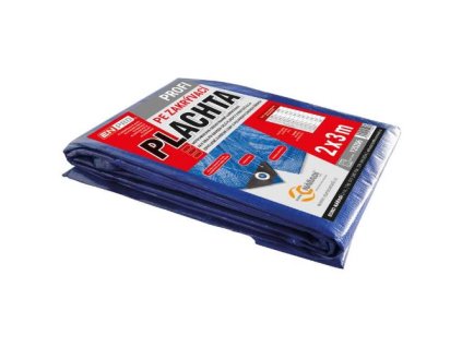 Plachta zakrývací PROFI, 2 x 3 m, 140 g/m², modro - stříbrná, ENPRO