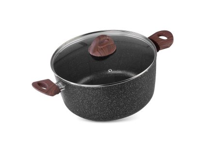 Hrnec s poklicí MagicHome Black Marble Line, 28cm, 5,9l