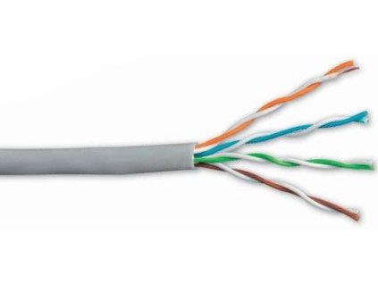 Kabel UTP Cat5e 4páry, drát  Cu 0.51, materiál CU/LSZH