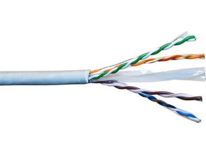 Kabel UTP Cat6 4páry, drát  Cu 0,57, materiál CU/LSZH