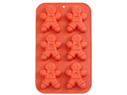 Forma na pečení MagicHome perníček, silikon, 29,5x17,5x2,7cm