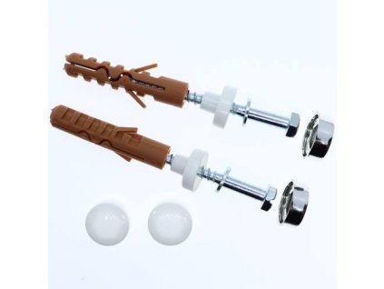 Souprava k upevnění WC, 6 x 80 mm, H10 NY, bílá/chrom, ENPRO