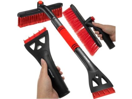 Škrabka do auta na led se smetáčkem teleskopická, 80 - 95 cm, Xtrobb