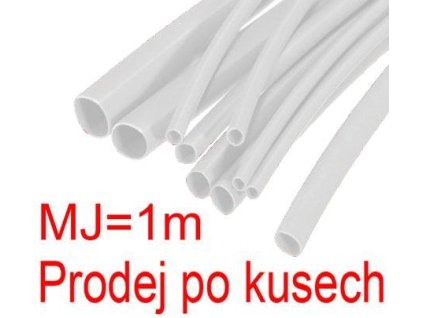 Smršťovací bužírka 6,0/3,0mm bílá, balení 1m