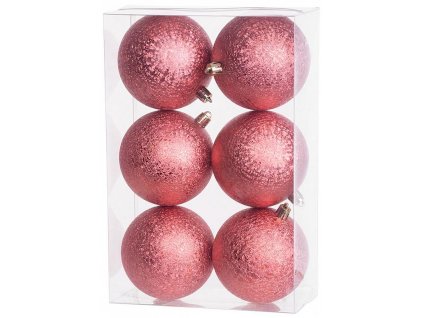 Baňky MagicHome, červené, 8cm,  6ks
